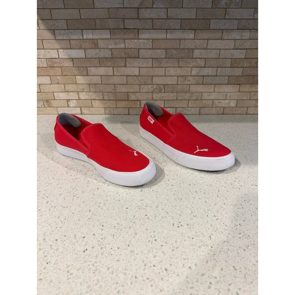 Puma Bari Cat Slip On Shoes‎ Red Womens Size 8 Sneakers